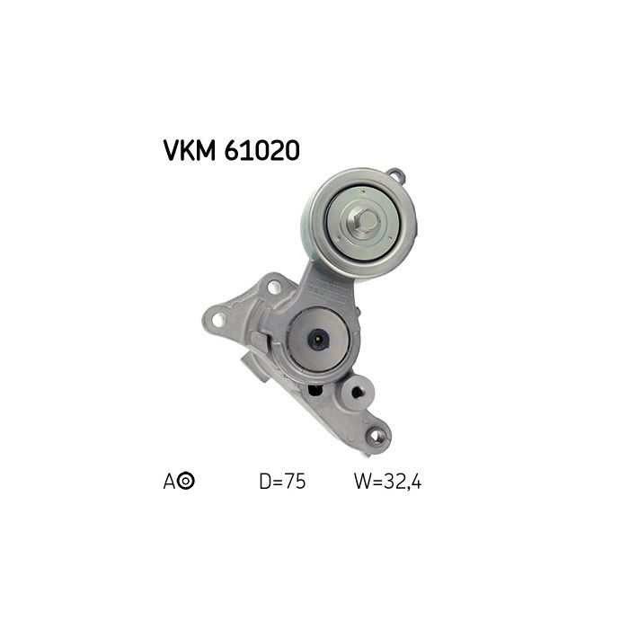 Натягувач ременя з роликом SKF VKM 61020 зображення 2