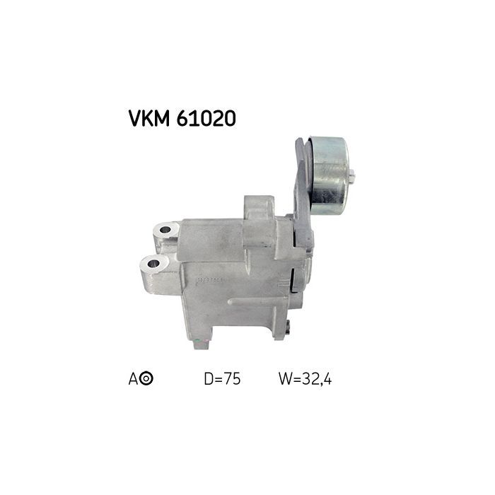 Натягувач ременя з роликом SKF VKM 61020 зображення 3