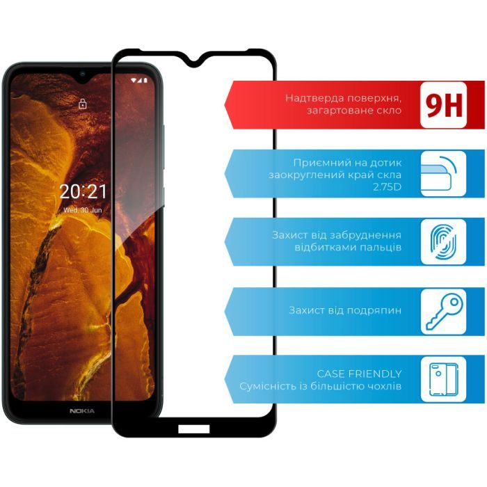 Скло захисне ACCLAB Full Glue Nokia C30 4G (1283126528798) зображення 3