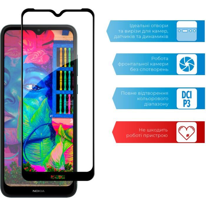 Скло захисне ACCLAB Full Glue Nokia C30 4G (1283126528798) зображення 5