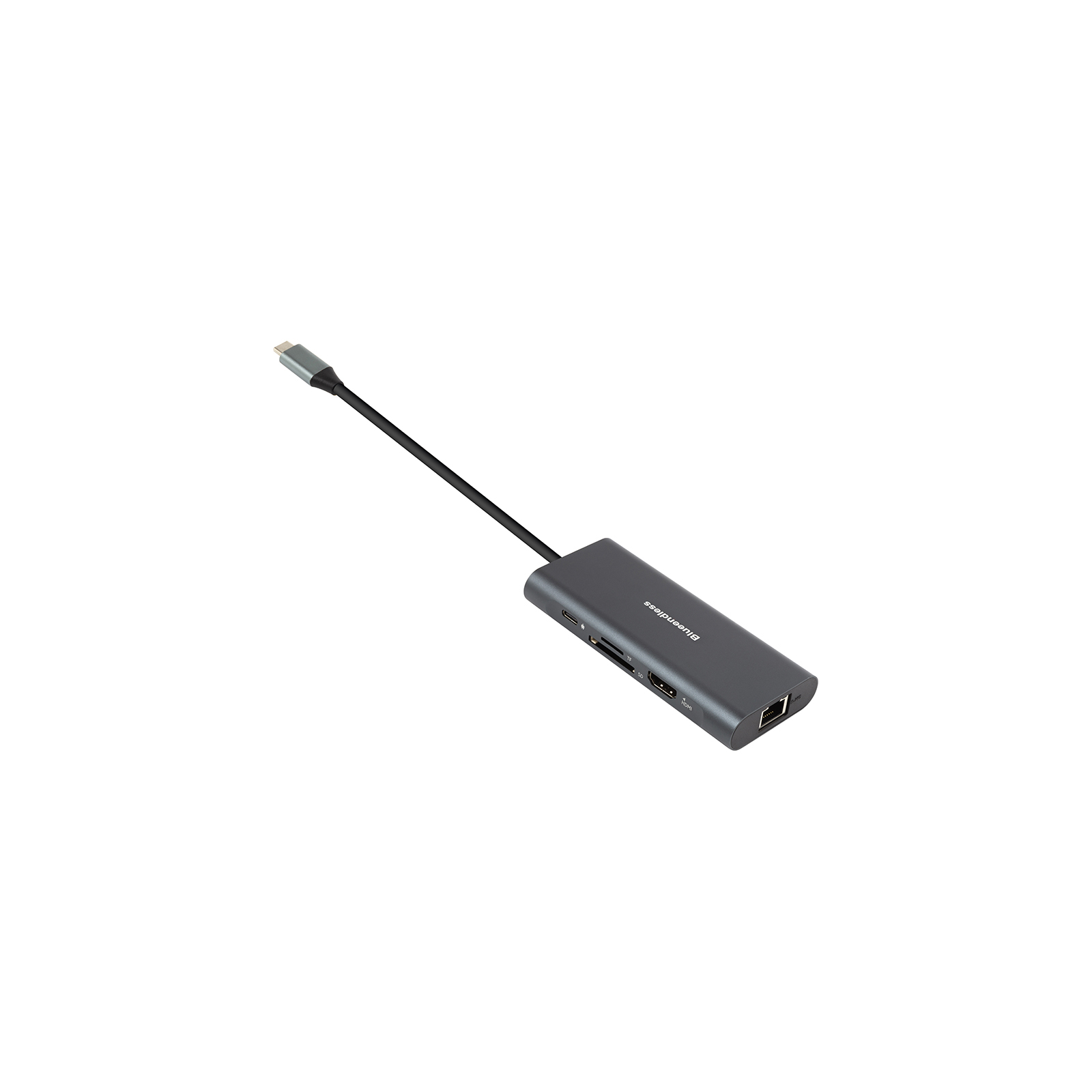 Концентратор PowerPlant USB-C to 2xUSB 3.0, 1xUSB 2.0, 1xType-C (PD), HDMI, SD, RJ45 (CA913497) изображение 3