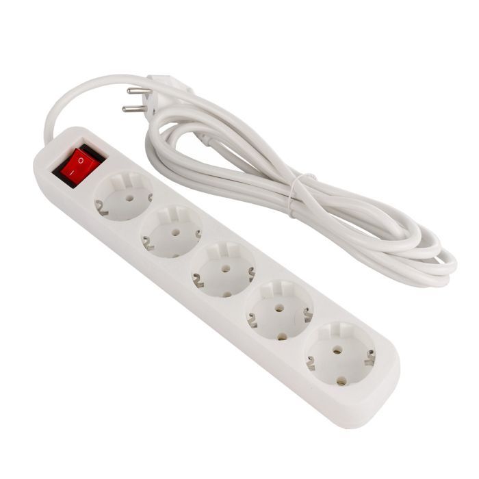Мережевий фільтр живлення ColorWay CW-PSEA53W, 5 розеток/ 3M white (CW-PSEA53W) зображення 4