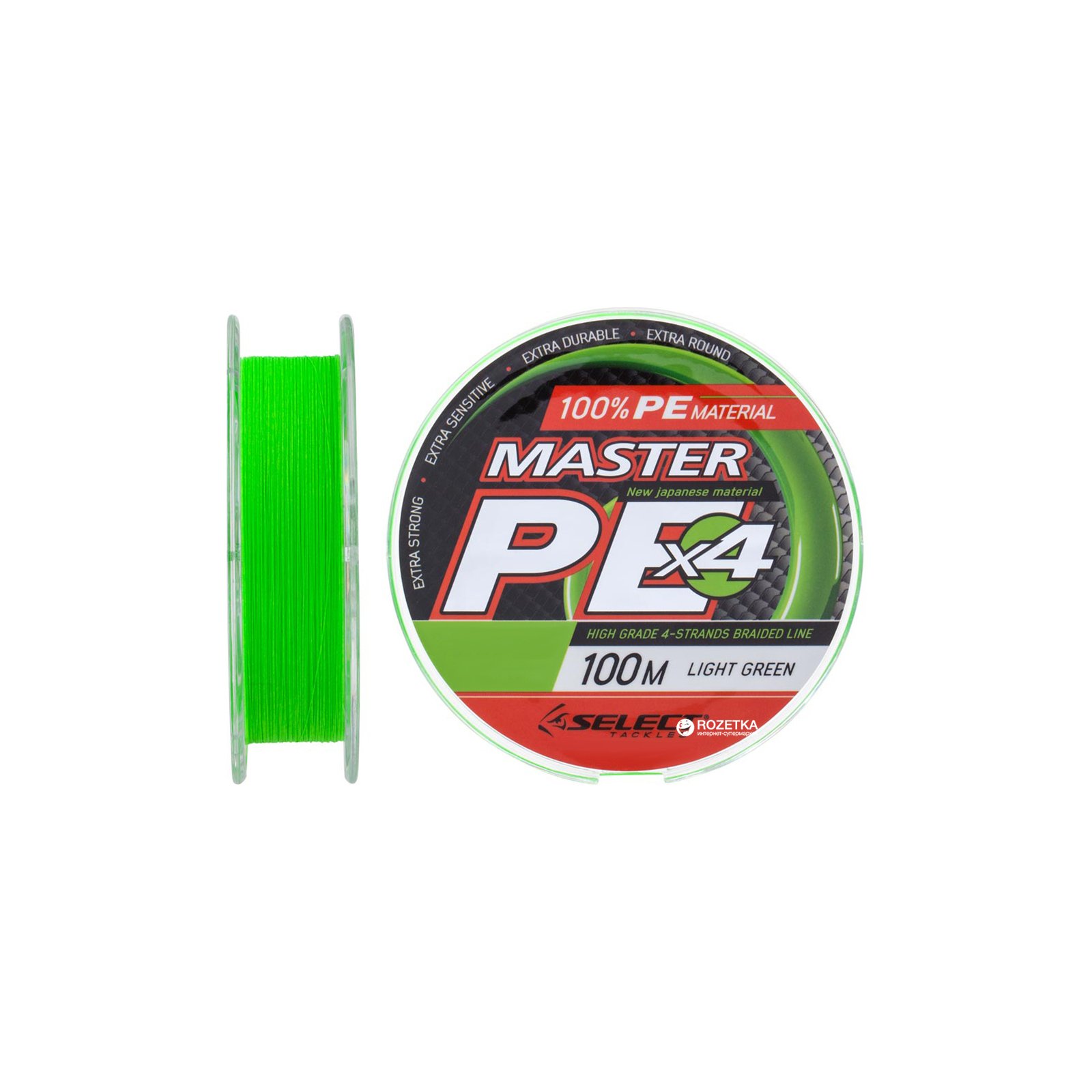 Шнур Select Master PE 100m Light Green 0.12mm 15kg (1870.17.03)