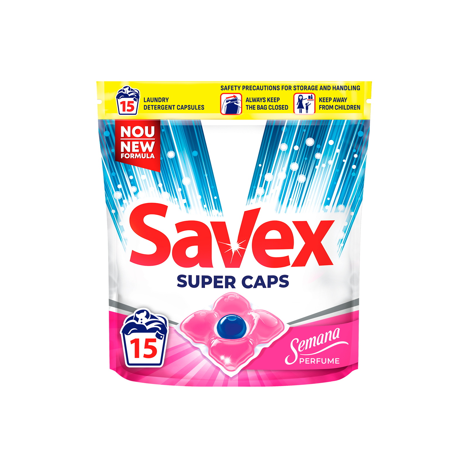 Капсулы для стирки Savex Super Caps Semana Perfume 15 шт. (3800024046865)