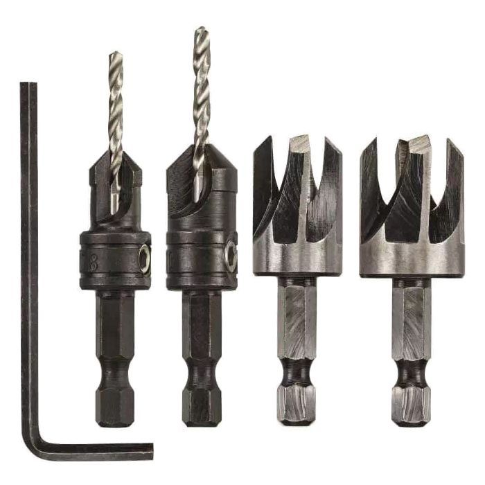 Набір фрез DeWALT по дереву 2шт + зенкер з свердлом 2шт. (DT7620) зображення 2