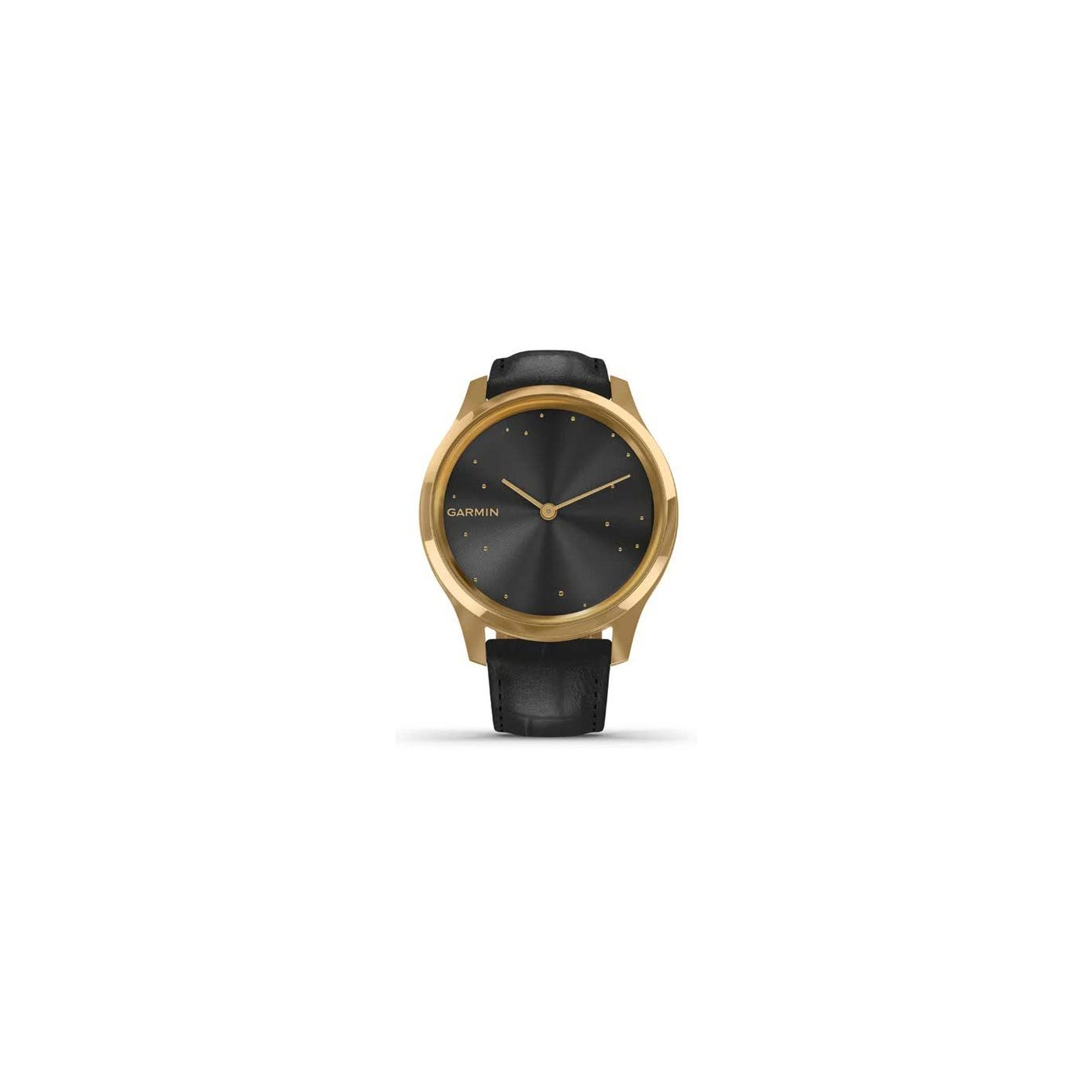 Смарт-годинник Garmin vivomove Luxe, Pure Gold-Black, Leather, (010-02241-22) зображення 2