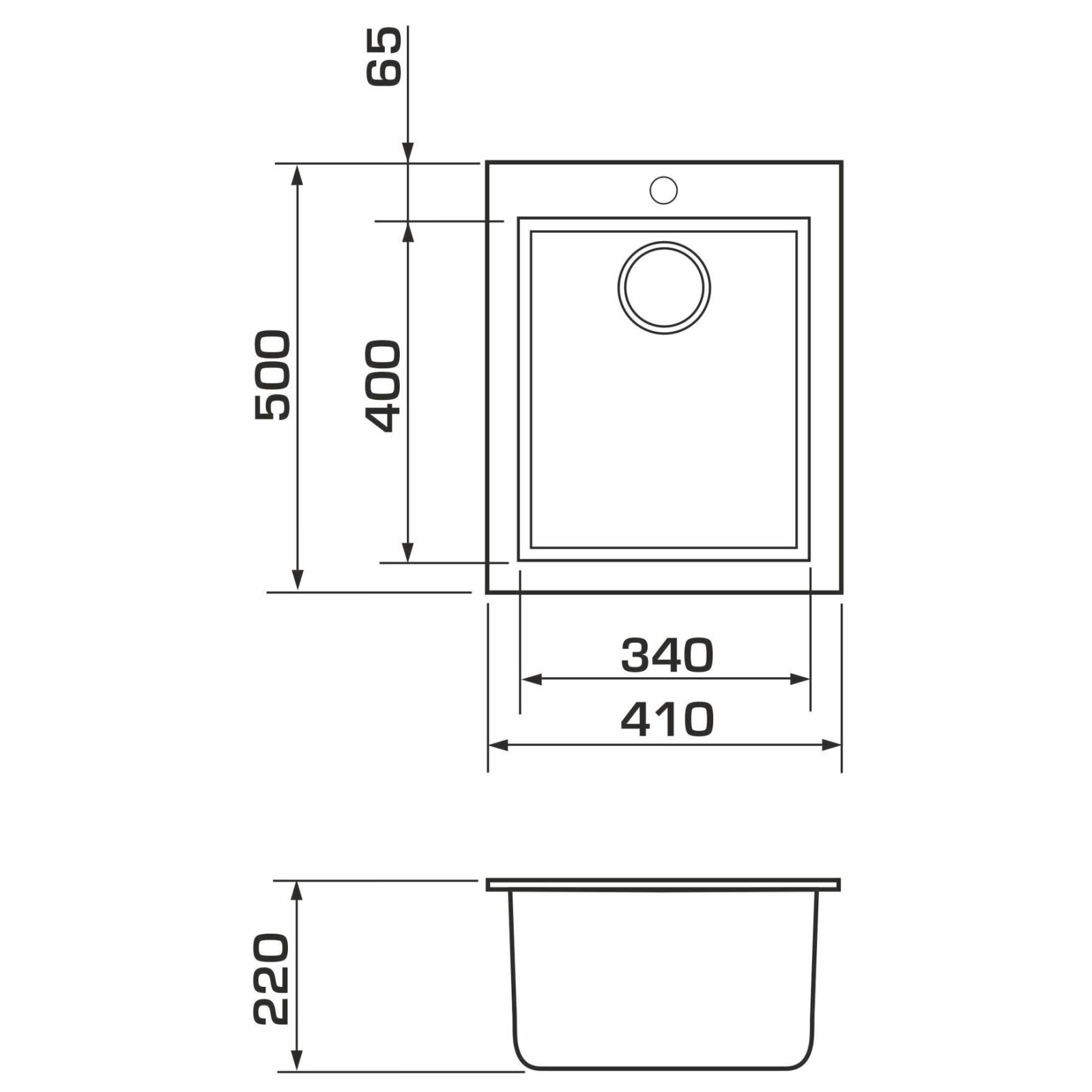 Мийка кухонна GRANADO CADIZ grafito (gr2309) зображення 6
