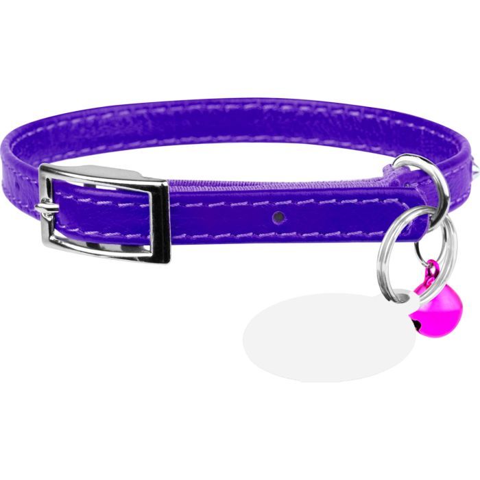 Нашийник для тварин WAUDOG GLAMOUR з резинкою і стразами для кішок (ментоловий) (325413)