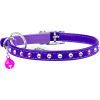 Нашийник для тварин WAUDOG GLAMOUR з резинкою і стразами для кішок (фіолетовий) (32549) зображення 2