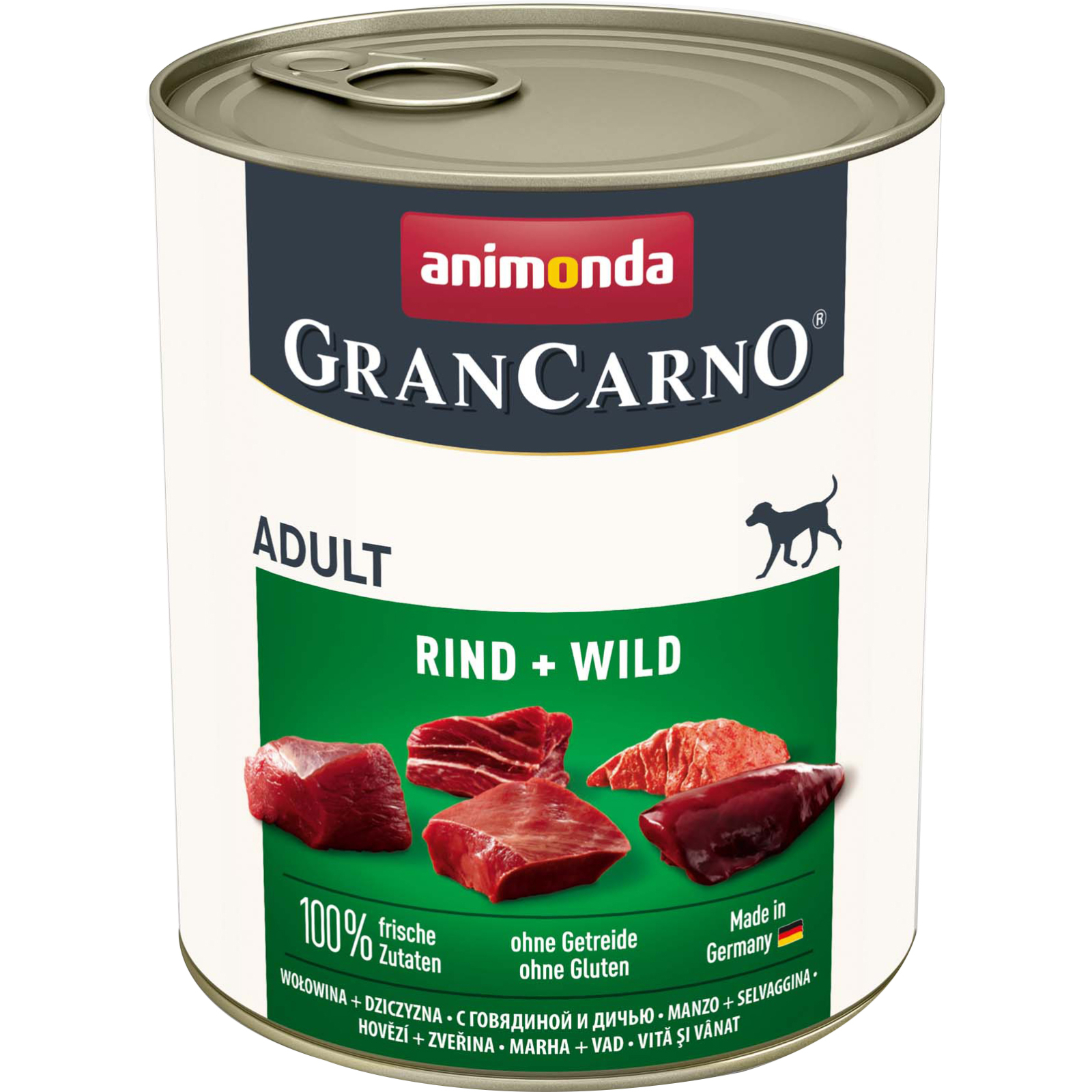 Консервы для собак Animonda GranCarno Adult Beef + Game 800 г (4017721827454)