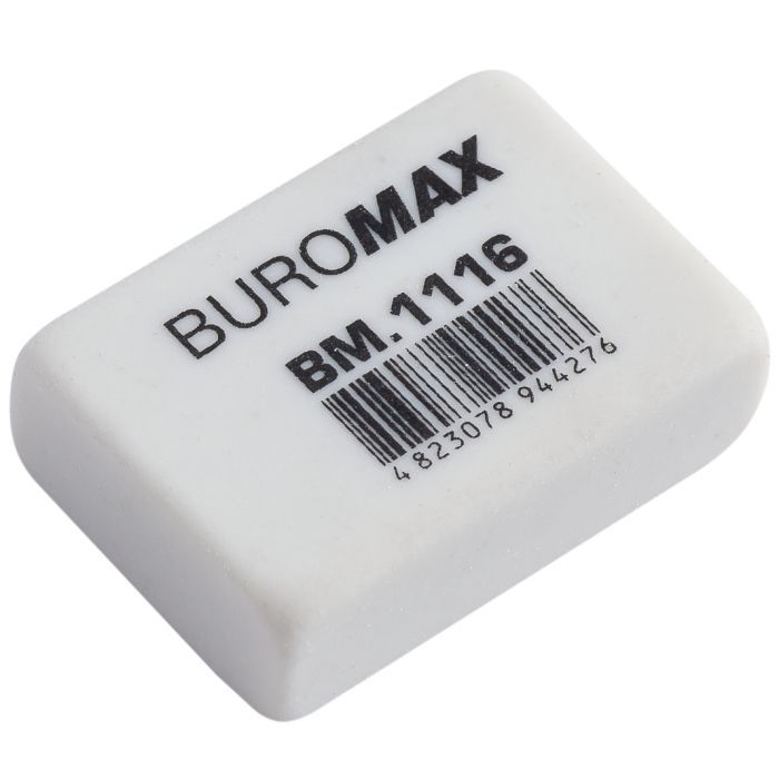 Гумка Buromax S прямокутна 26x18x8 мм біла (BM.1116)