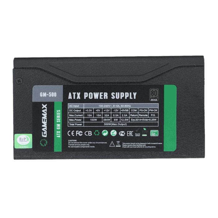 Блок питания Gamemax GM-500 80+ APFC Black изображение 2