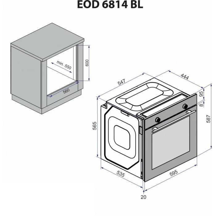 Духовой шкаф Minola EOD 6814 WH изображение 12