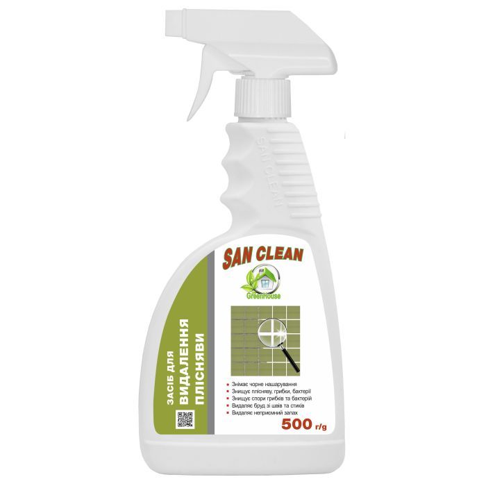 Спрей для чистки ванн San Clean Green House Для удаления плесени 500 г (4820003543054)