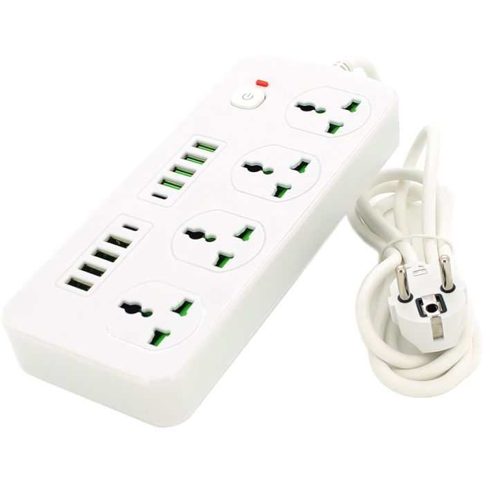 Сетевой фильтр питания Voltronic TВ-Т91, 4роз, 8*USB+2PD White (ТВ-Т91-White)