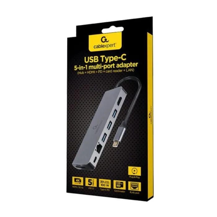 Концентратор Cablexpert USB-C 5-in-1 (A-CM-COMBO5-05) изображение 5