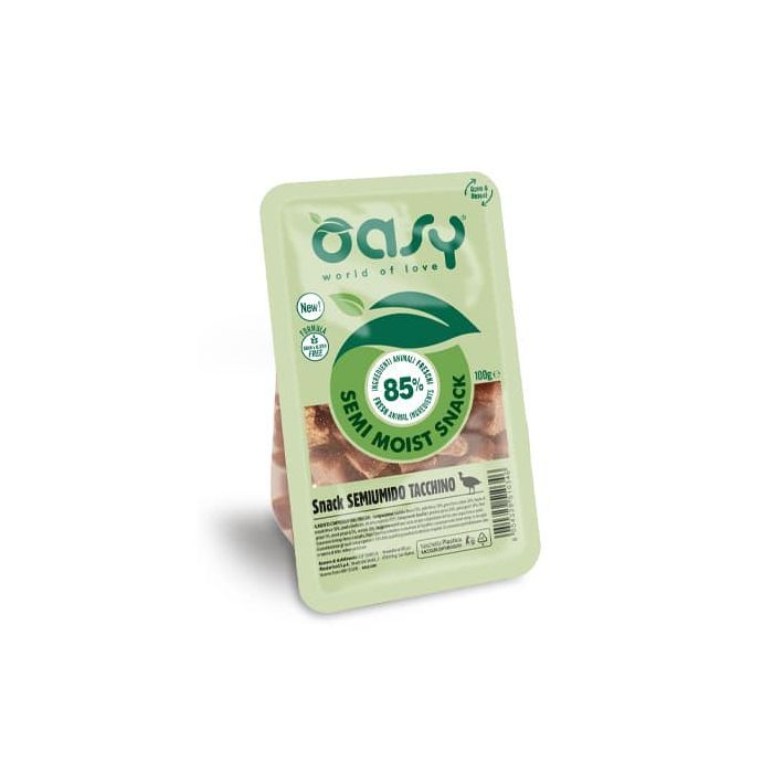 Лакомство для собак OASY Snack Semimoist Turkey с индейкой 100 г (8054329510346)