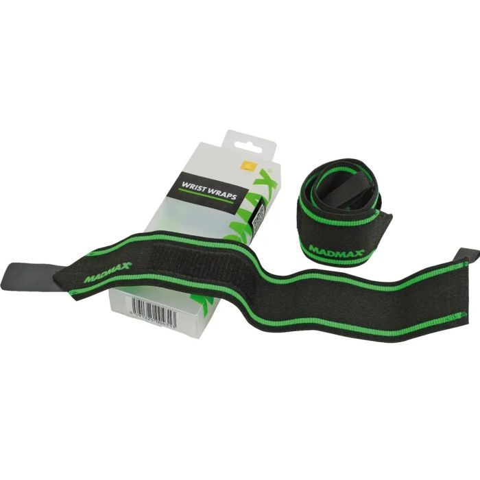 Бинт для спорта MadMax MFA-298 Wrist Wraps 18" Black/Green (MFA-298-U)