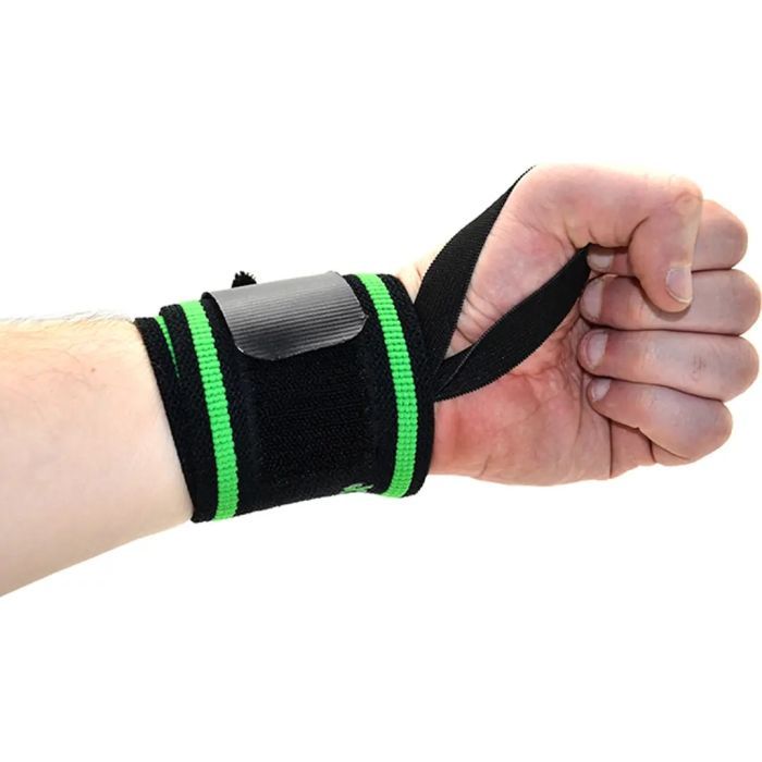 Бинт для спорта MadMax MFA-298 Wrist Wraps 18" Black/Green (MFA-298-U) изображение 7