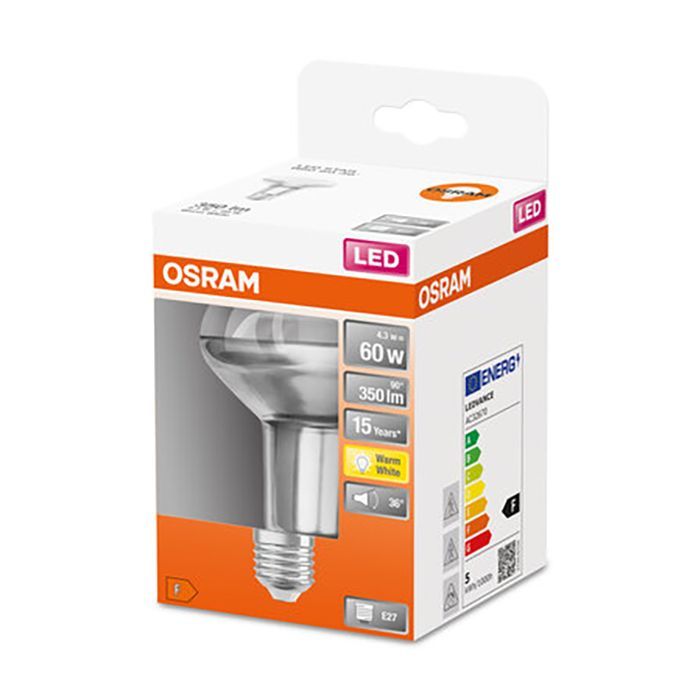 Лампочка Osram LED R80 60 4,3W/827 230V GL E27 (4058075433304) зображення 3