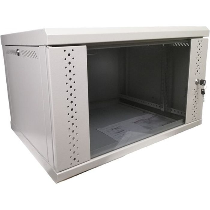 Шкаф настенный Eserver 12U 600х500х637 (Ш*Г*В), стекло (ES-Е1250G) изображение 2