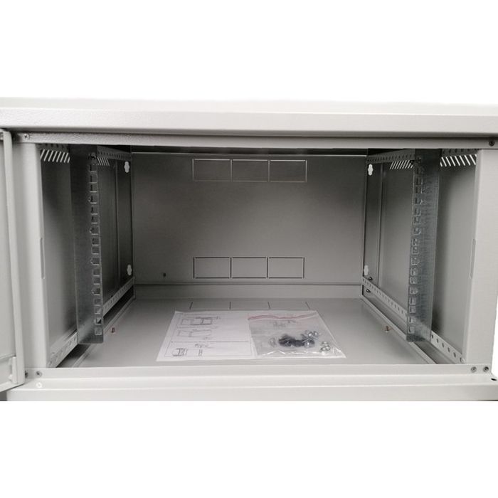 Шкаф настенный Eserver 12U 600х500х637 (Ш*Г*В), стекло (ES-Е1250G) изображение 3