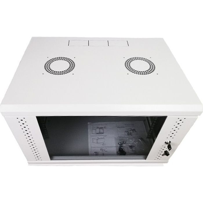 Шкаф настенный Eserver 12U 600х500х637 (Ш*Г*В), стекло (ES-Е1250G) изображение 4