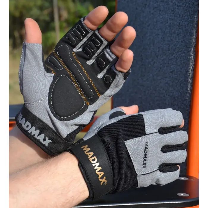 Перчатки для фитнеса MadMax MFG-871 Damasteel Grey/Black XL (MFG-871_XL) изображение 6