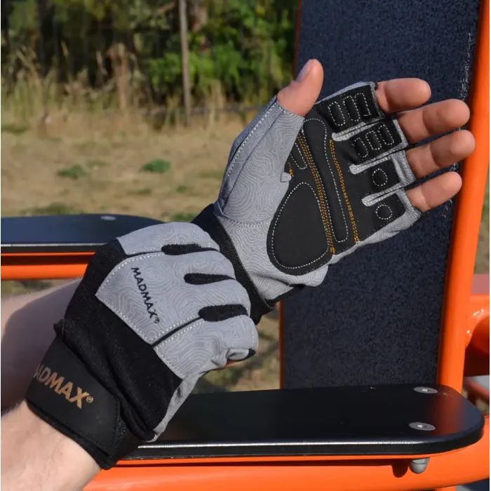 Перчатки для фитнеса MadMax MFG-871 Damasteel Grey/Black XL (MFG-871_XL) изображение 7