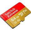 Карта пам'яті SanDisk 64GB microSD class 10 UHS-I Extreme For Action Cams and Dro (SDSQXAH-064G-GN6AA) зображення 4