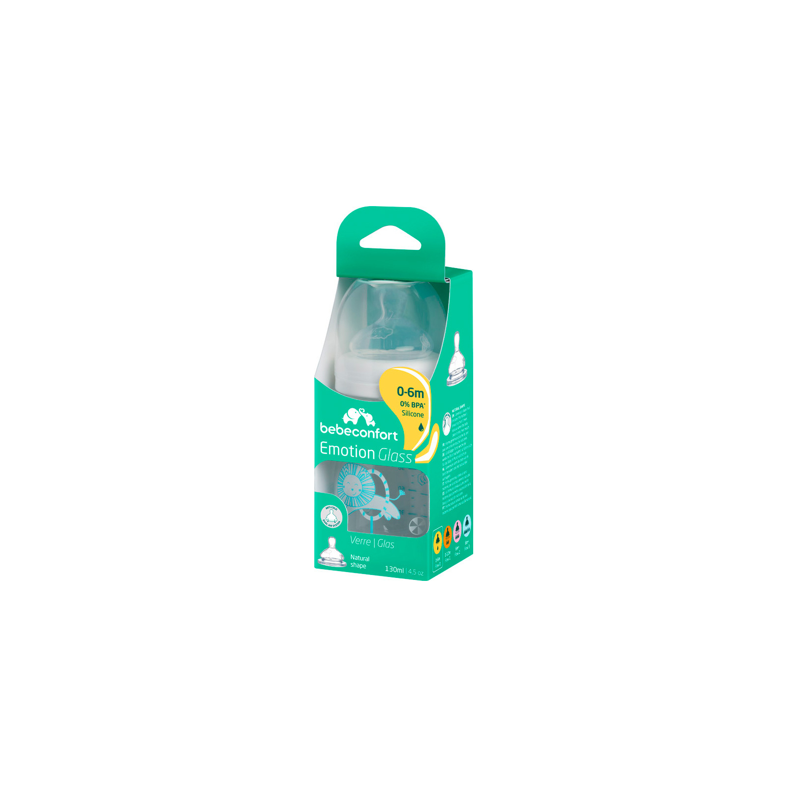 Пляшечка для годування Bebe Confort EMO скляна 270 мл (3102201950) зображення 3