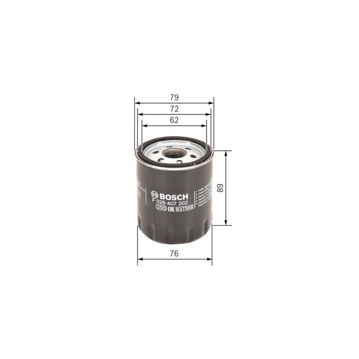 Фильтр масляный Bosch F026407202 изображение 5