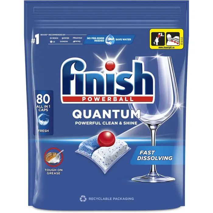Таблетки для посудомоечных машин Finish Quantum All in 1 120 шт. (5908252012114)