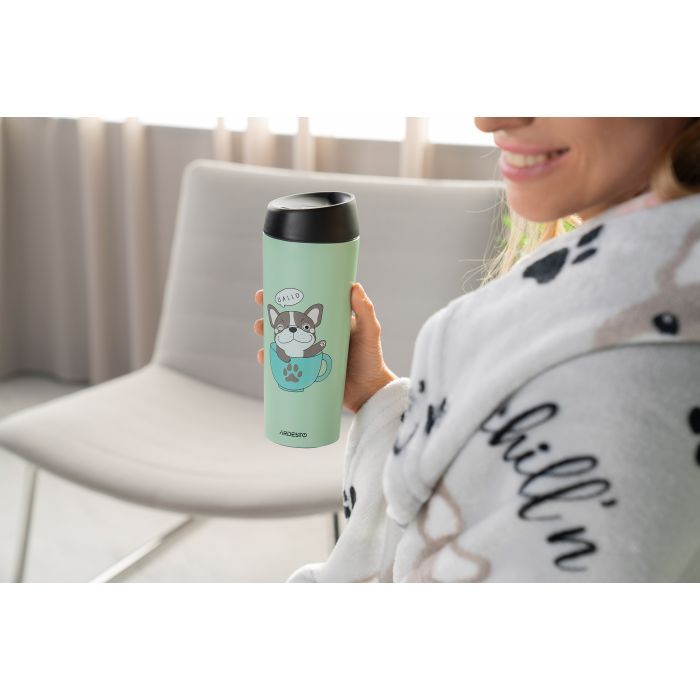 Термокружка Ardesto Coffee Тime Meowning 450 мл Бежева (AR2645WC) зображення 2