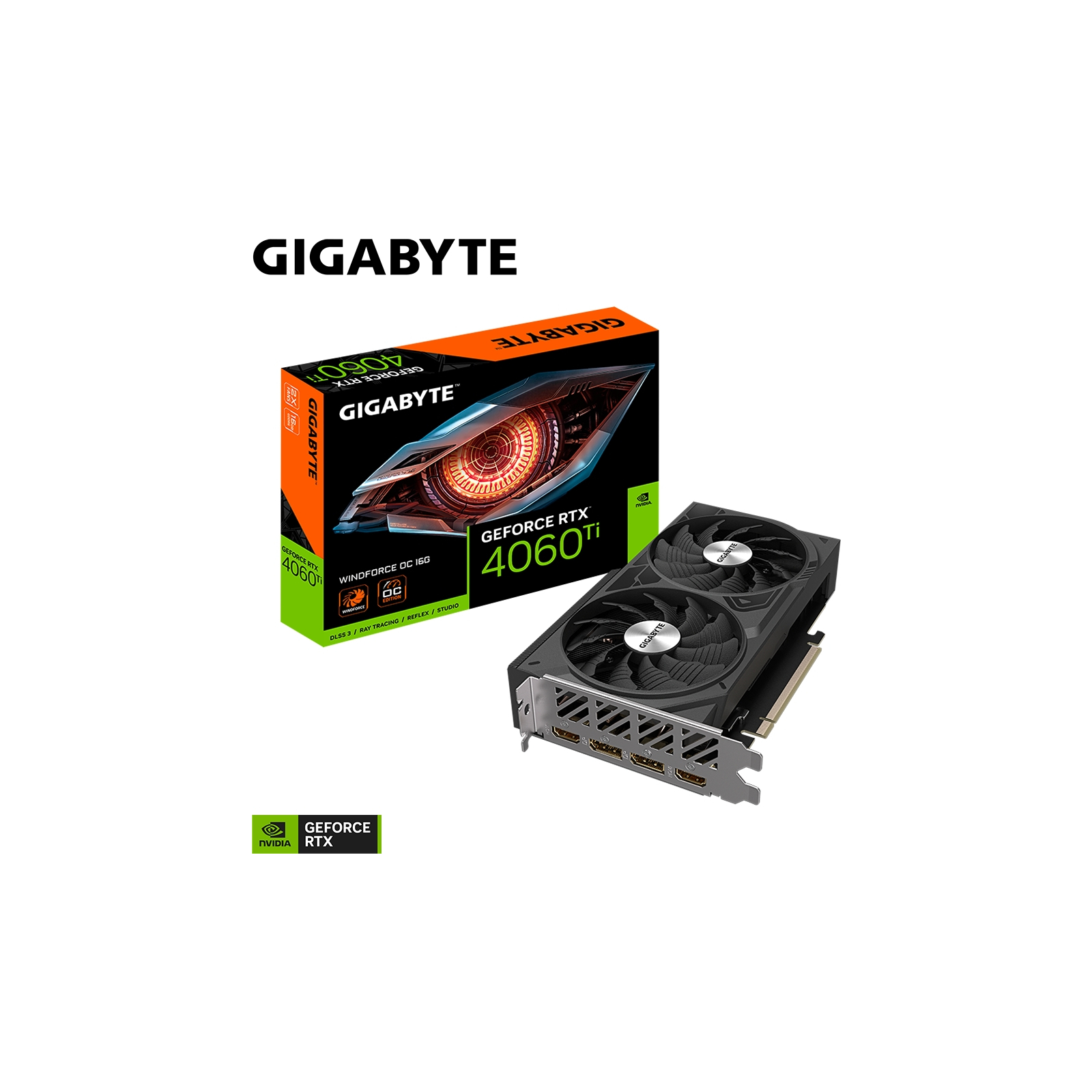 Видеокарта GIGABYTE GeForce RTX4060Ti 16Gb WINDFORCE OC (GV-N406TWF2OC-16GD) изображение 7