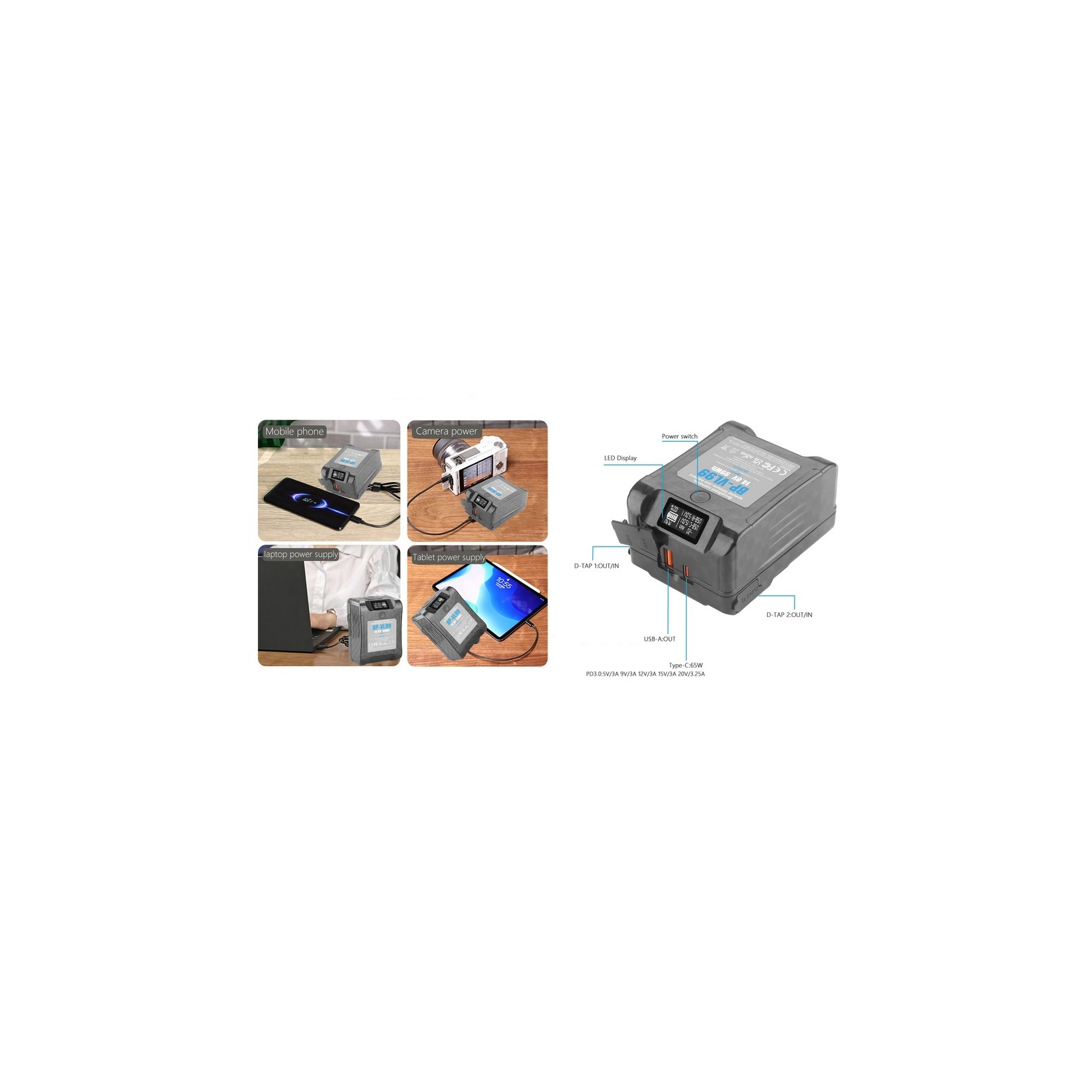 Аккумулятор к фото/видео PowerPlant Sony BP-VL99 7000mAh (CB970933) изображение 2