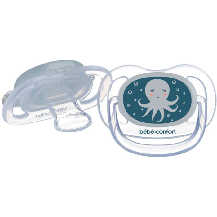 Пустышка Bebe Confort PHYSIO AIR, 2 шт, 6-18 мес (Blue Octopus) (3104201950)