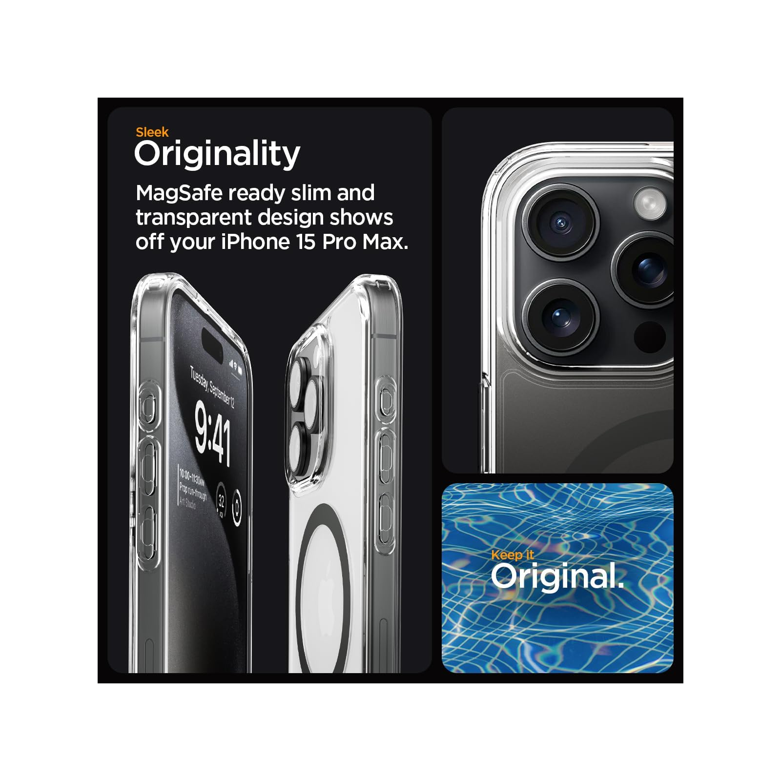 Чехол для мобильного телефона Spigen Apple iPhone 15 Pro Max Ultra Hybrid MagFit Graphite (ACS06577) изображение 6