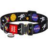 Ошейник для животных WAUDOG Nylon с QR паспортом "NASA" металлическая пряжка-фастекс XXL (4535-0047)