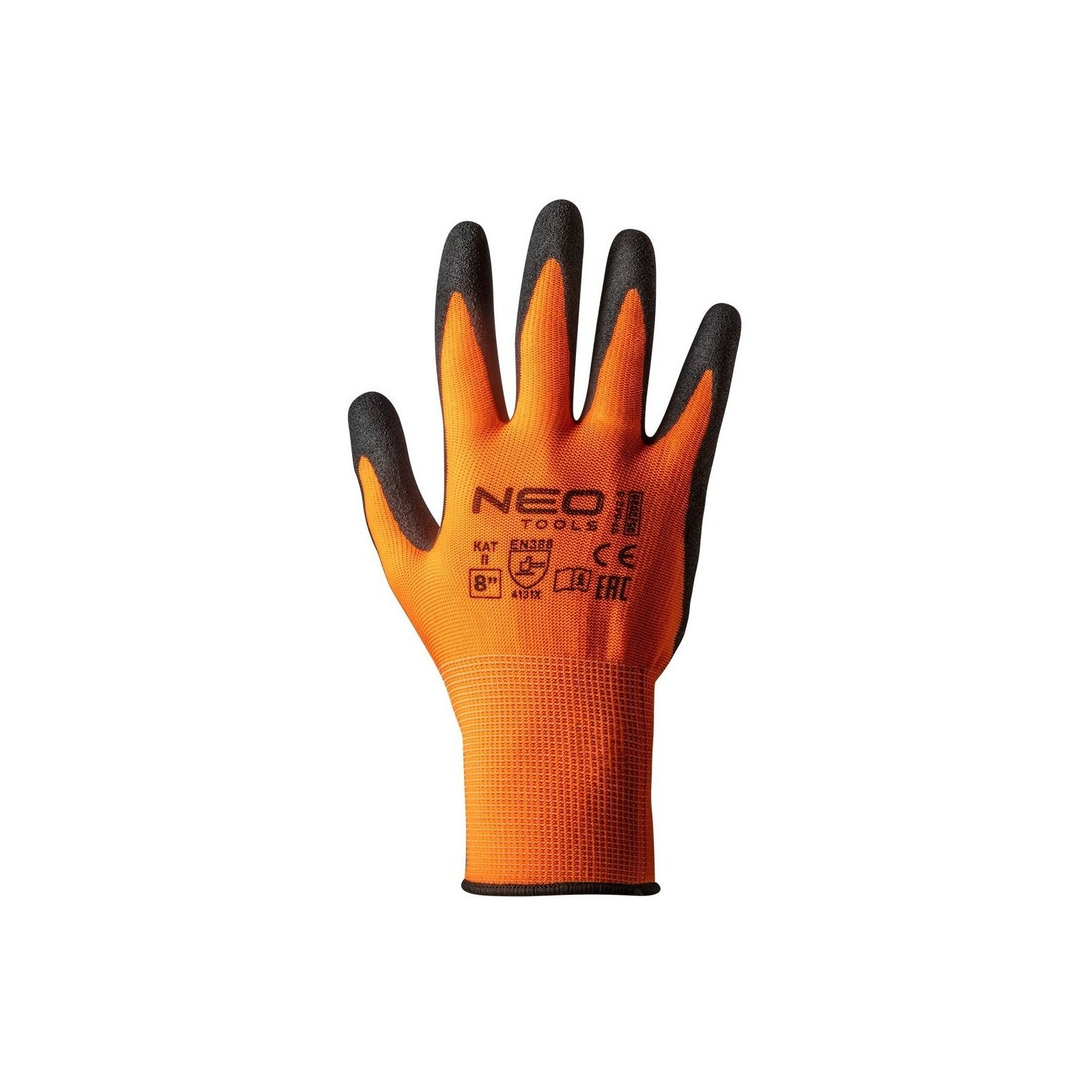 Захисні рукавиці Neo Tools нітрилове покриття, поліестер, р.9, помаранчевий (97-642-9) зображення 2