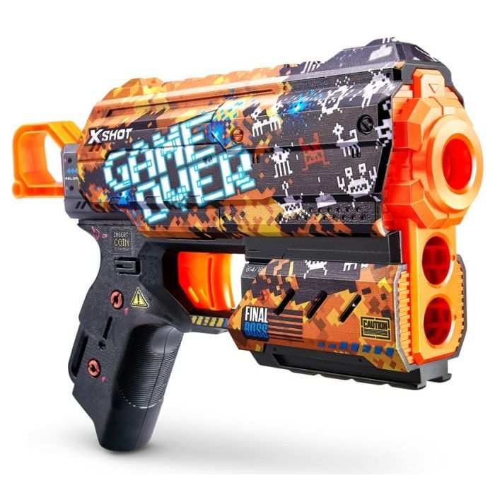Іграшкова зброя Zuru X-Shot Швидкострільний бластер Skins Flux Game Over (8 патронів) (36516E)