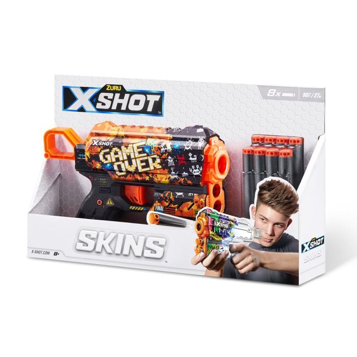 Іграшкова зброя Zuru X-Shot Швидкострільний бластер Skins Flux Game Over (8 патронів) (36516E) зображення 6