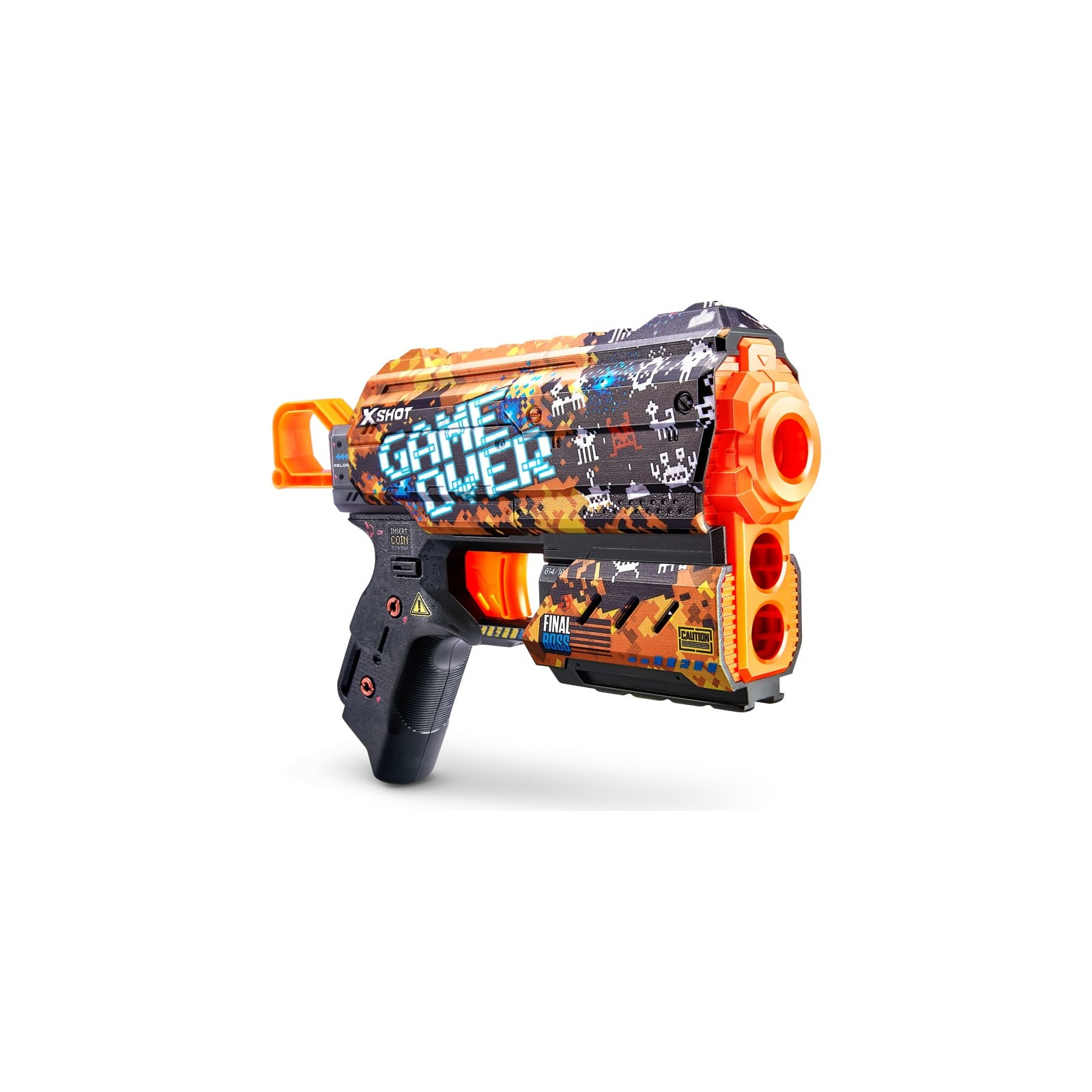 Игрушечное оружие Zuru X-Shot Быстрострельный бластер Skins Flux Game Over (8 патронов) (36516E)
