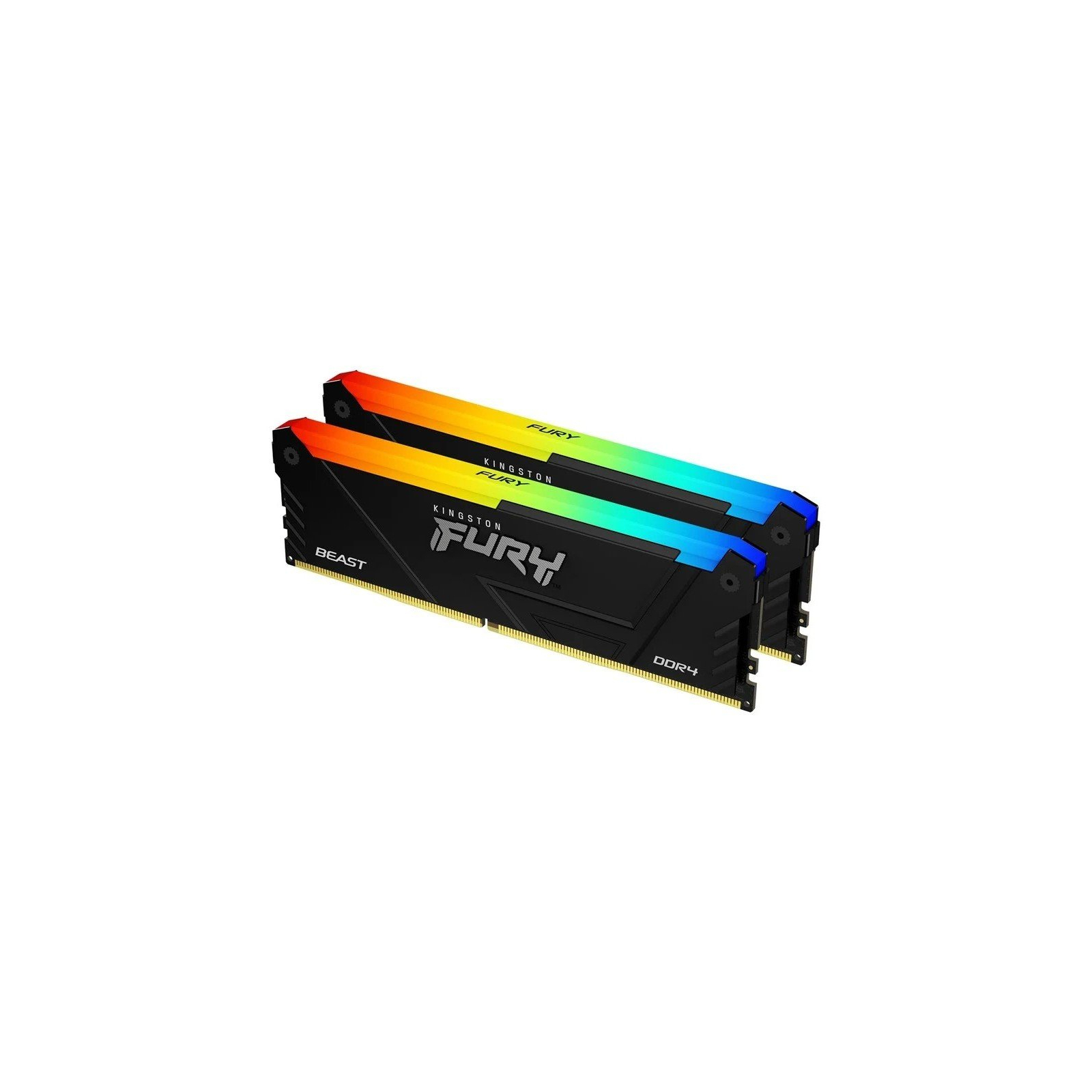 Модуль пам'яті для комп'ютера DDR4 32GB (2x16GB) 3200 MHz FURY Beast RGB Kingston Fury (ex.HyperX) (KF432C16BB2AK2/32) зображення 2