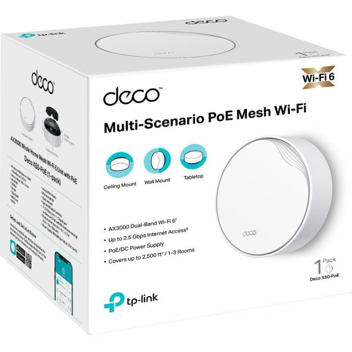 Точка доступа Wi-Fi TP-Link DECO-X50-POE-1-PACK изображение 8