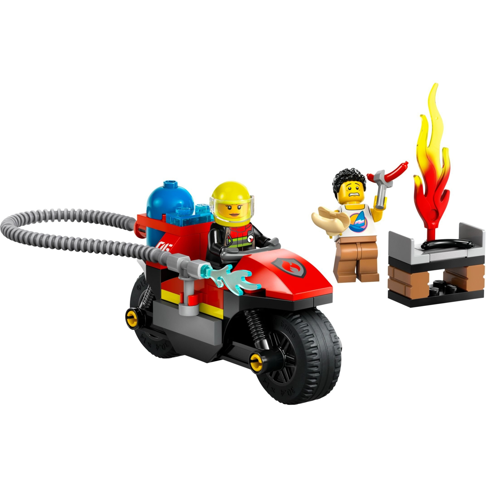 Конструктор LEGO City Пожарный спасательный мотоцикл 57 деталей (60410) изображение 2