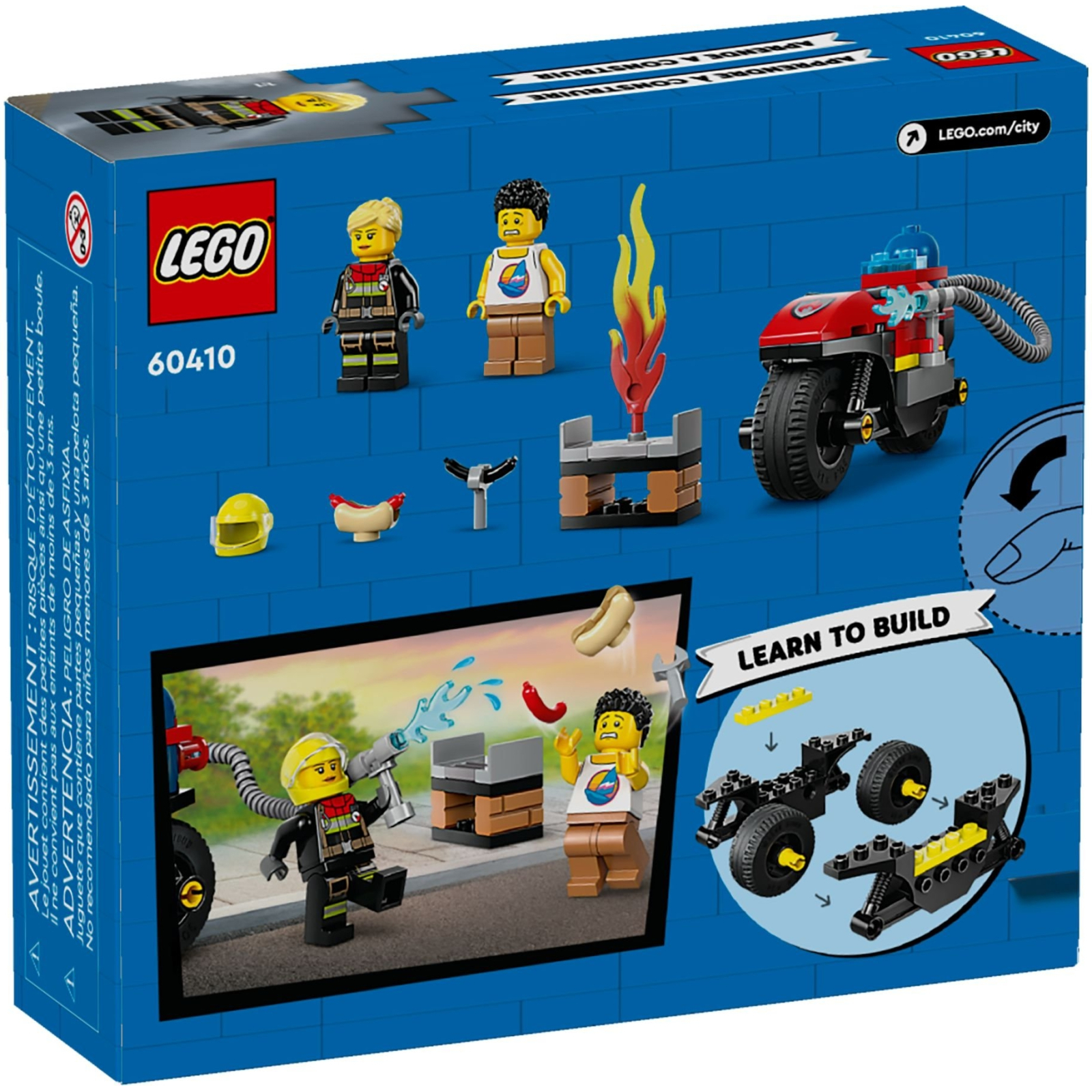 Конструктор LEGO City Пожарный спасательный мотоцикл 57 деталей (60410) изображение 5