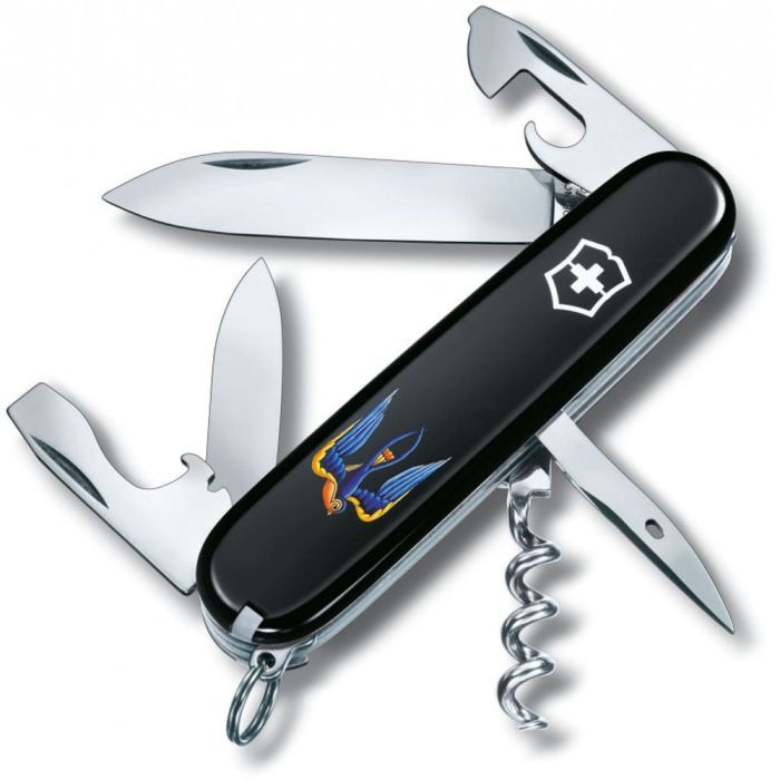 Нож Victorinox Spartan Ukraine 91 мм Чорний Тризуб-Ластівка (1.3603.3_T1230u)