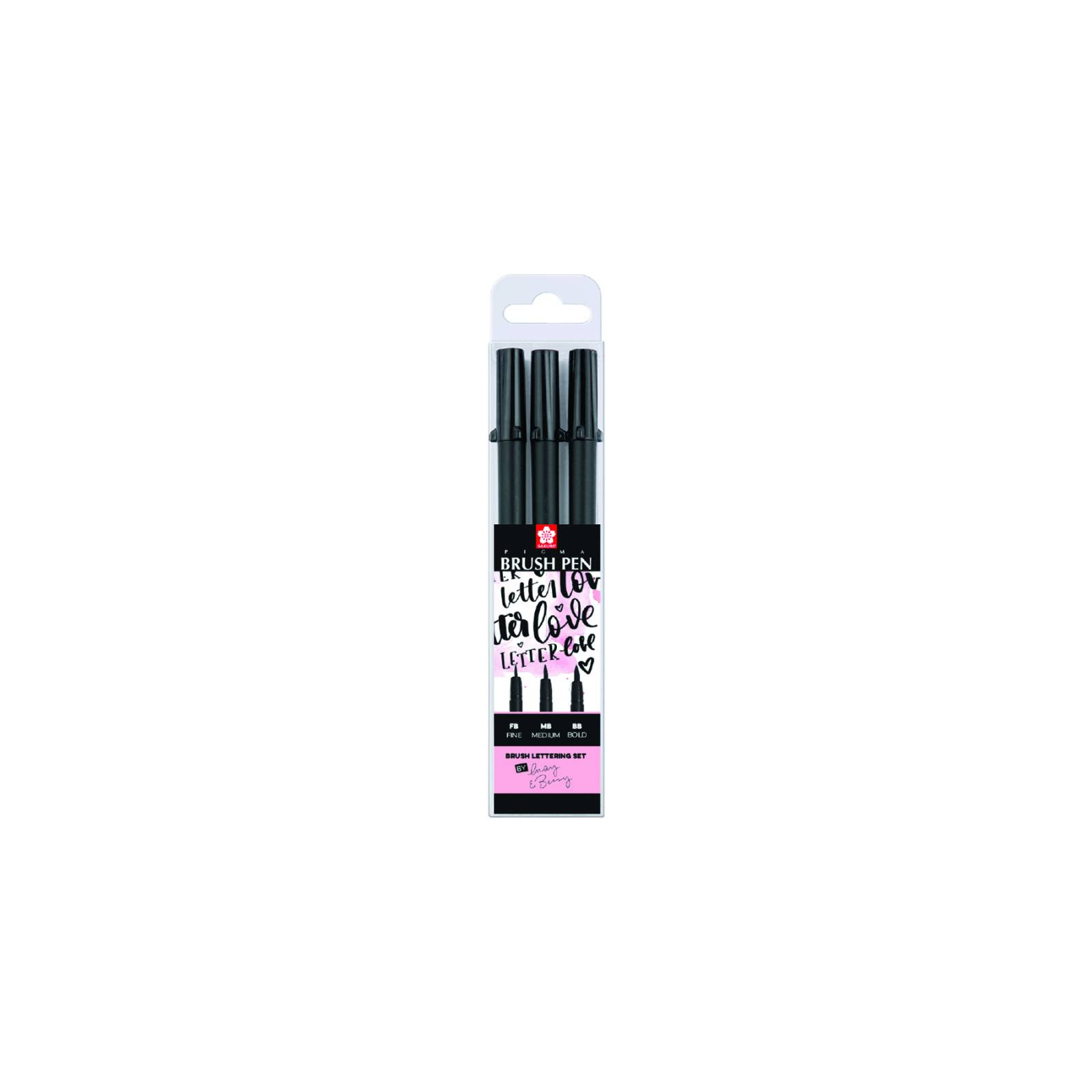 Лайнер Sakura Набор Pigma Pen Brush, 3 шт Черный (8712079395131)