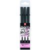 Лайнер Sakura Набор Pigma Pen Brush, 3 шт Черный (8712079395131)